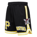 PANTALÓN CORTO CLÁSICO DE CHENILLA PARA HOMBRE MLB PITTSBURGH PIRATES (NEGRO)