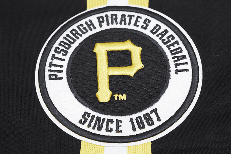 PANTALÓN CORTO CLÁSICO DE CHENILLA PARA HOMBRE MLB PITTSBURGH PIRATES (NEGRO)