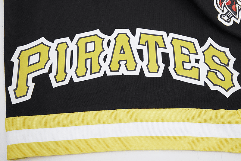 PANTALÓN CORTO CLÁSICO DE CHENILLA PARA HOMBRE MLB PITTSBURGH PIRATES (NEGRO)