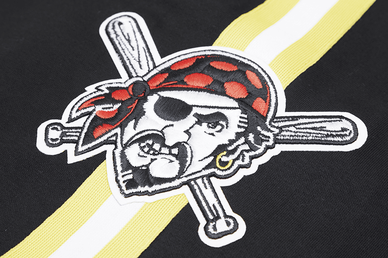 PANTALÓN CORTO CLÁSICO DE CHENILLA PARA HOMBRE MLB PITTSBURGH PIRATES (NEGRO)
