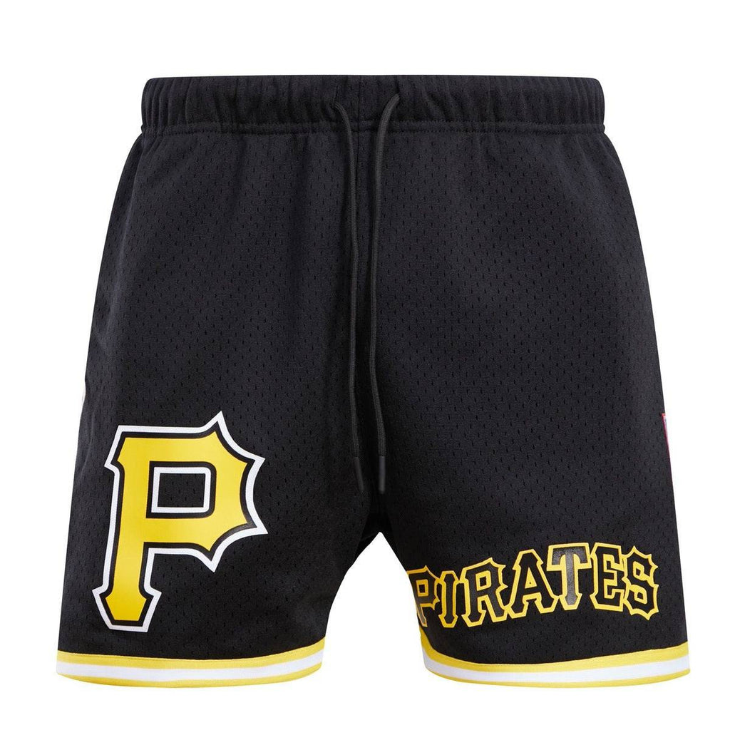 MLB PITTSBURGH PIRATES LOGO MEN'S MESH SHORT (BLACK)
