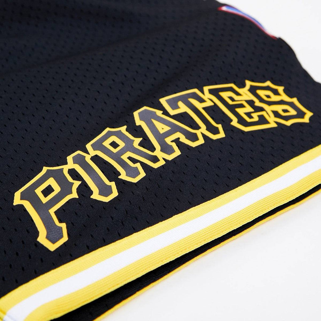 MLB PITTSBURGH PIRATES LOGO MEN'S MESH SHORT (BLACK)