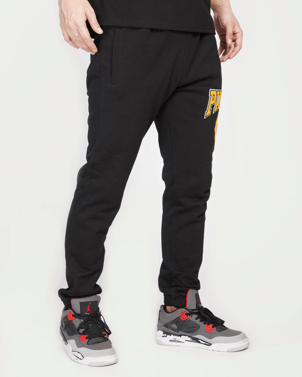 MLB PITTSBURGH PIRATES CREST EMBLEM RIB FLC SWEATPANT (BLACK/YELLOW)