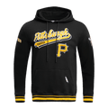 MLB PITTSBURGH PIRATES SCRIPT TAIL MEN'S RIB FLC PO HOODIE (BLACK/YELLOW)