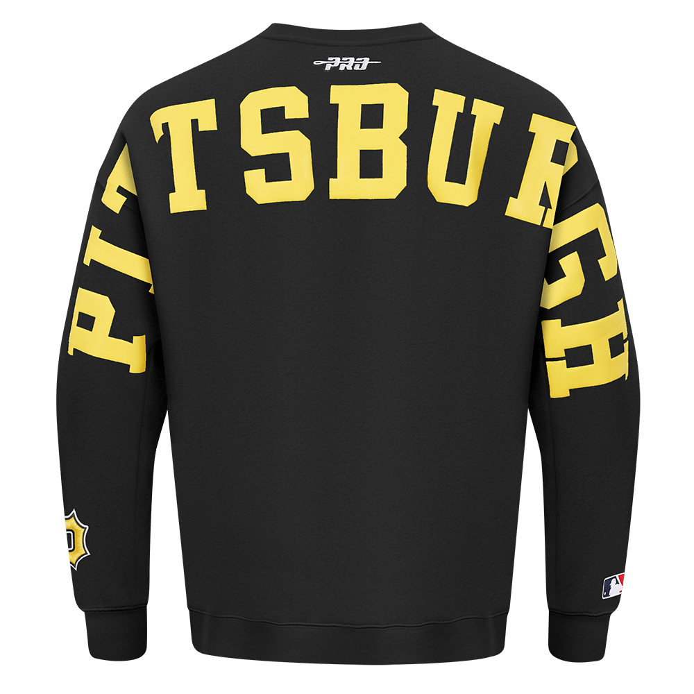 SUÉTER DE PILETA CON CUELLO REDONDO Y HOMBROS CAÍDOS WINGSPAN PARA HOMBRE MLB PIRATAS DE PITTSBURGH (NEGRO)