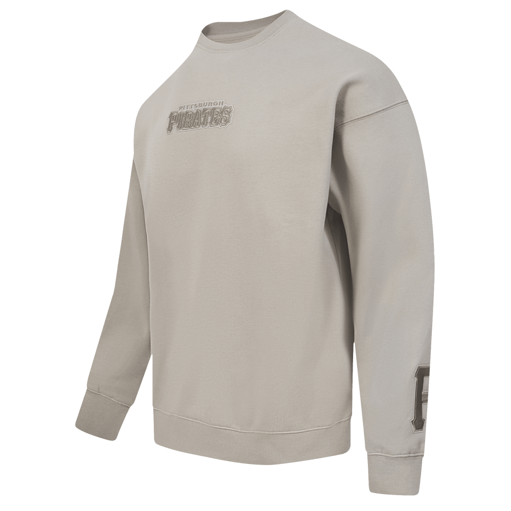 SUDADERA DE FORRO POLAR CON CUELLO REDONDO Y HOMBROS CAÍDOS WINGSPAN PARA HOMBRE MLB PIRATAS DE PITTSBURGH (GRIS TAUPE)