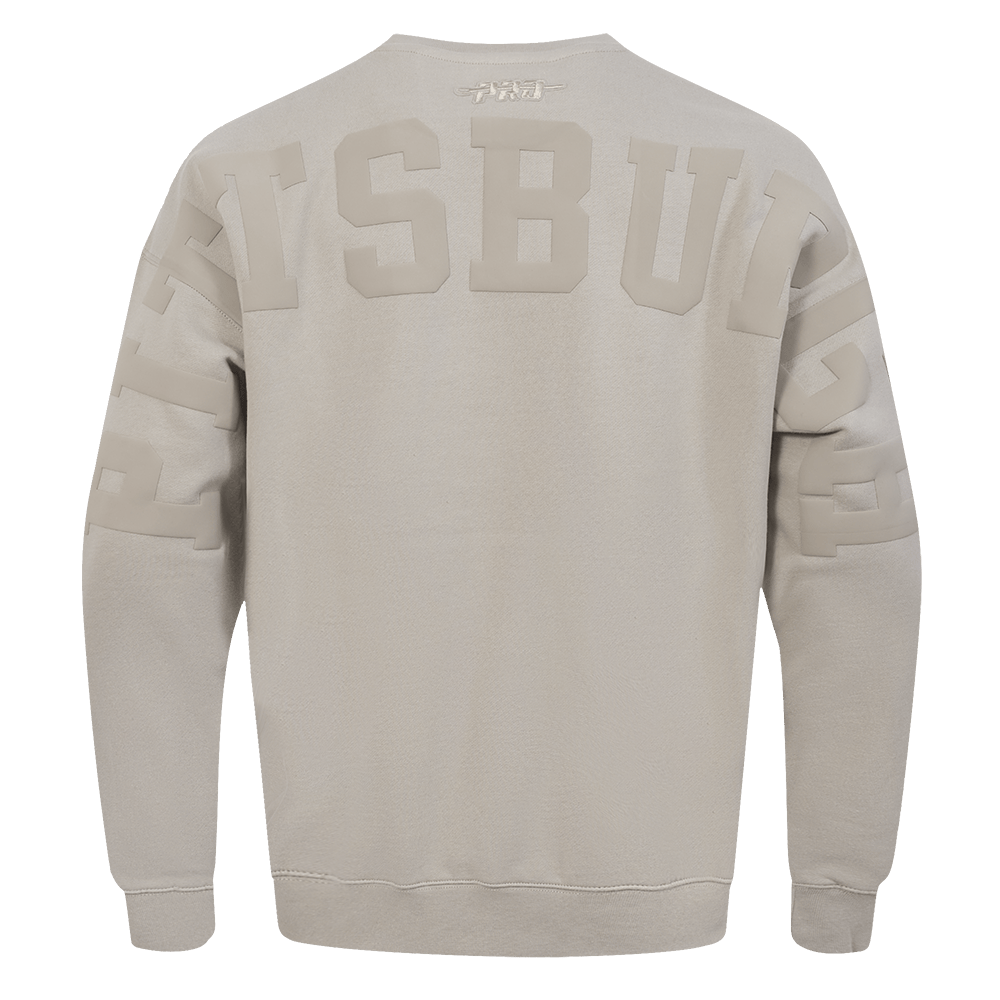SUDADERA DE FORRO POLAR CON CUELLO REDONDO Y HOMBROS CAÍDOS WINGSPAN PARA HOMBRE MLB PIRATAS DE PITTSBURGH (GRIS TAUPE)