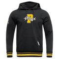 SUDADERA CON CAPUCHA DE FELPA ACANALADA PARA HOMBRE CON ESTEMAS DEL EQUIPO MLB PITTSBURGH PIRATES (NEGRA/AMARILLA)