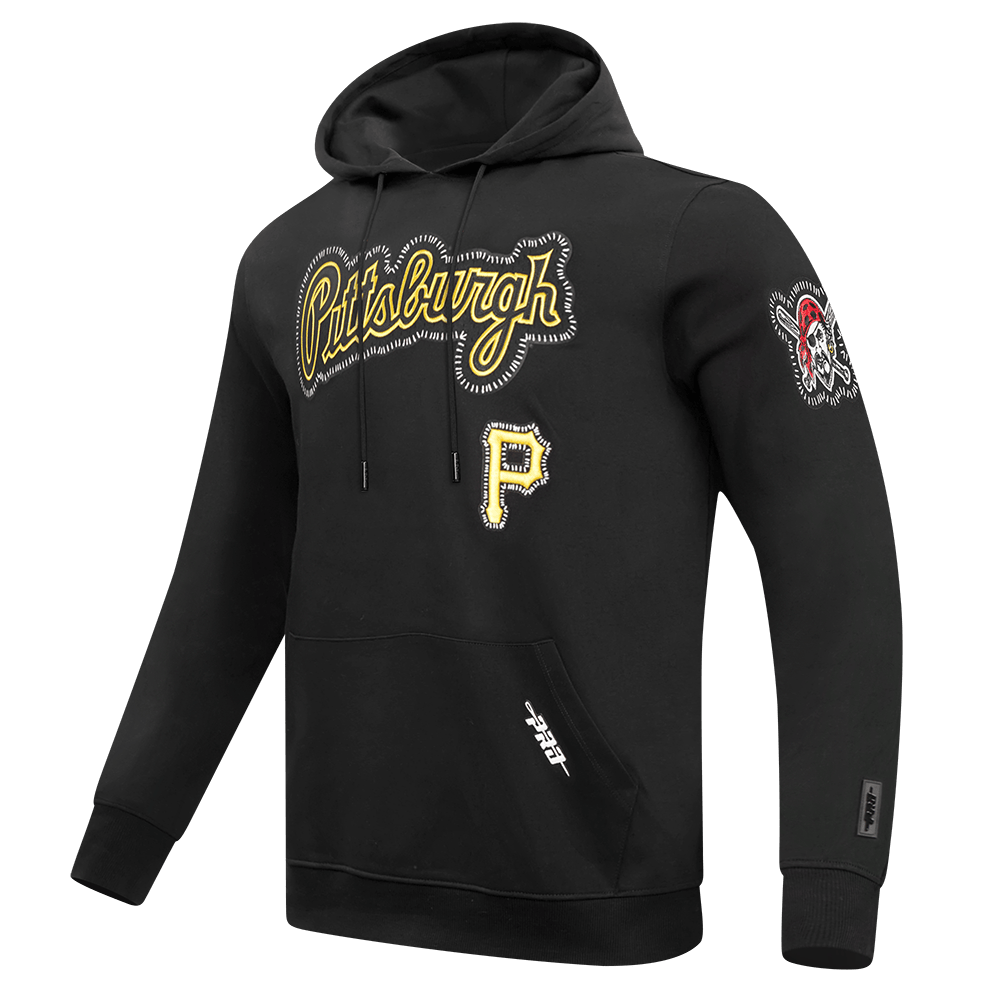 MLB PITTSBURGH PIRATES DIY PICK STITCH MEN'S DK PO HOODIE (BLACK)