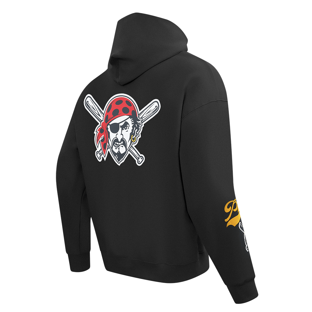 MLB PITTSBURGH PIRATES LIVING LARGE MEN'S DROP SHOULDER FLC PO HOODI (BLACK)
