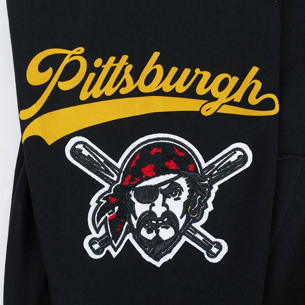 MLB PITTSBURGH PIRATES LIVING LARGE MEN'S DROP SHOULDER FLC PO HOODI (BLACK)