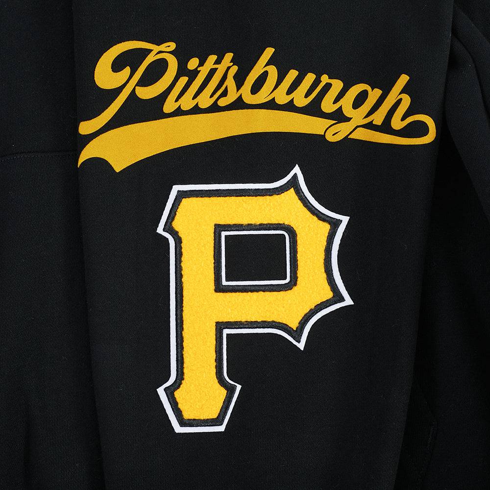 MLB PITTSBURGH PIRATES LIVING LARGE MEN'S DROP SHOULDER FLC PO HOODI (BLACK)