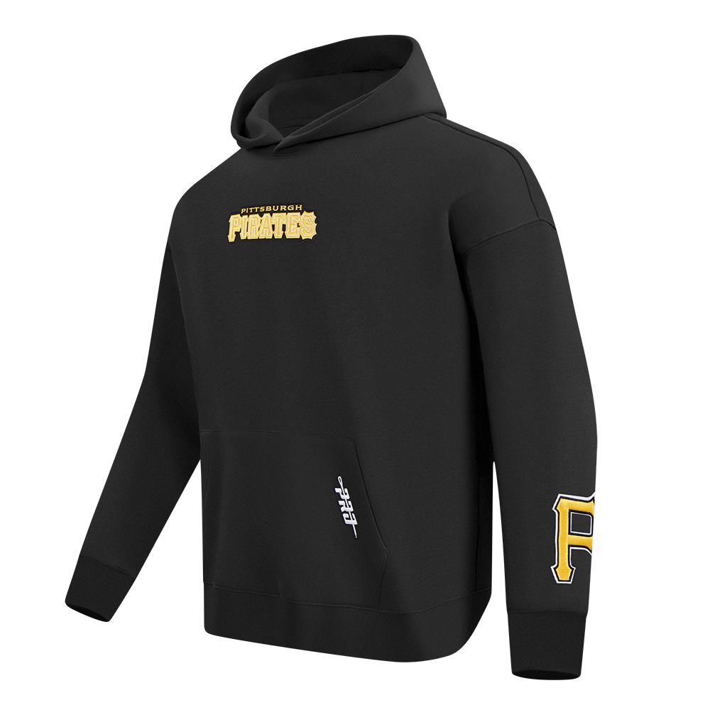 MLB PITTSBURGH PIRATES WINGSPAN MEN'S DROP SHOULDER FLC PO HOODIE (BLACK)