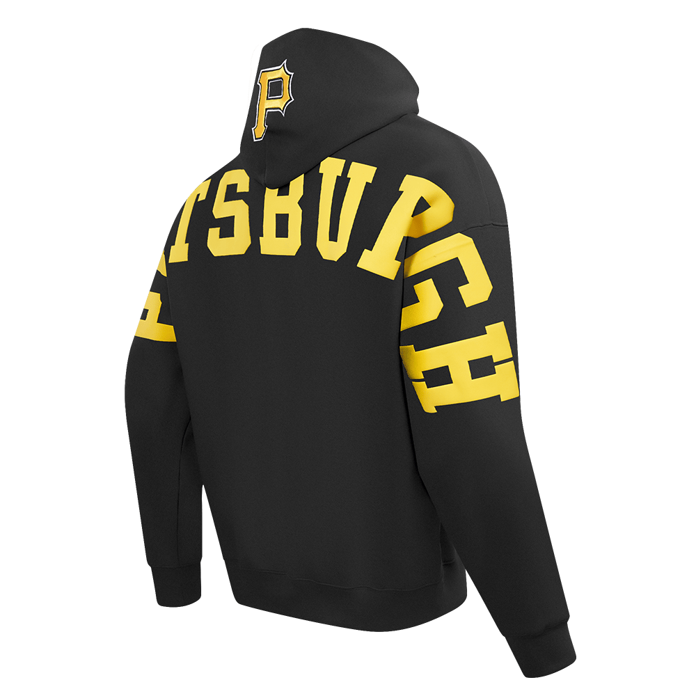 MLB PITTSBURGH PIRATES WINGSPAN MEN'S DROP SHOULDER FLC PO HOODIE (BLACK)