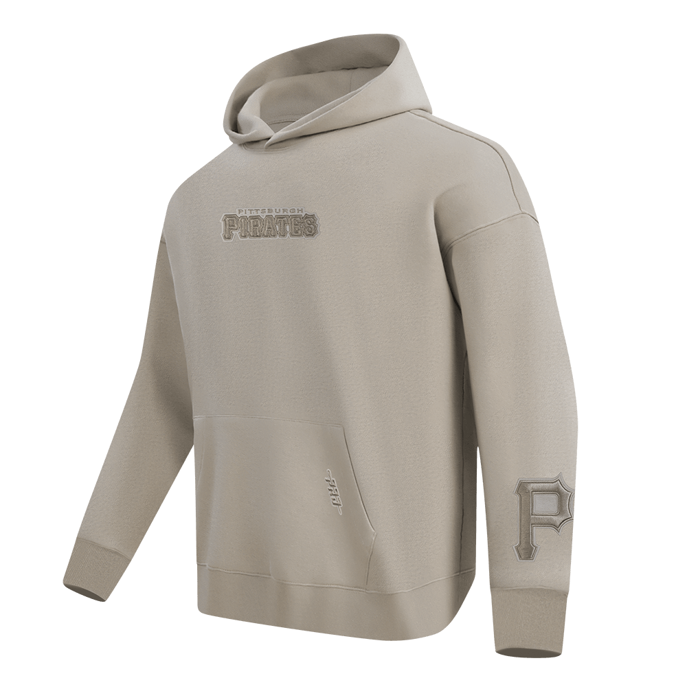 MLB PITTSBURGH PIRATES WINGSPAN MEN'S DROP SHOULDER FLC PO HOODIE (TAUPE)