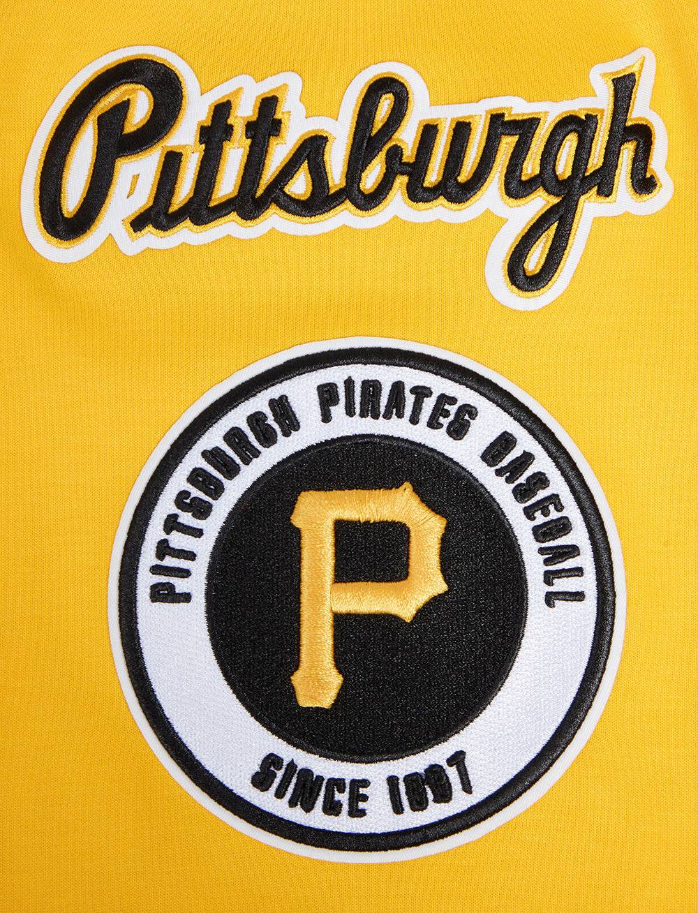 MLB PITTSBURGH PIRATES CLASSIC CHENILLE MEN'S PULL OVER HOODIE (YELLOW)