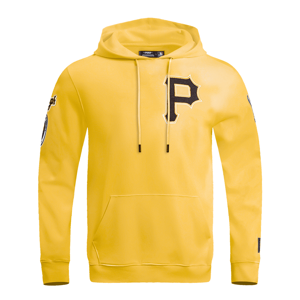 MLB PITTSBURGH PIRATES CLASSIC CHENILLE MEN'S PULL OVER HOODIE (YELLOW)