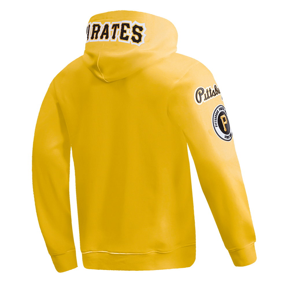 MLB PITTSBURGH PIRATES CLASSIC CHENILLE MEN'S PULL OVER HOODIE (YELLOW)