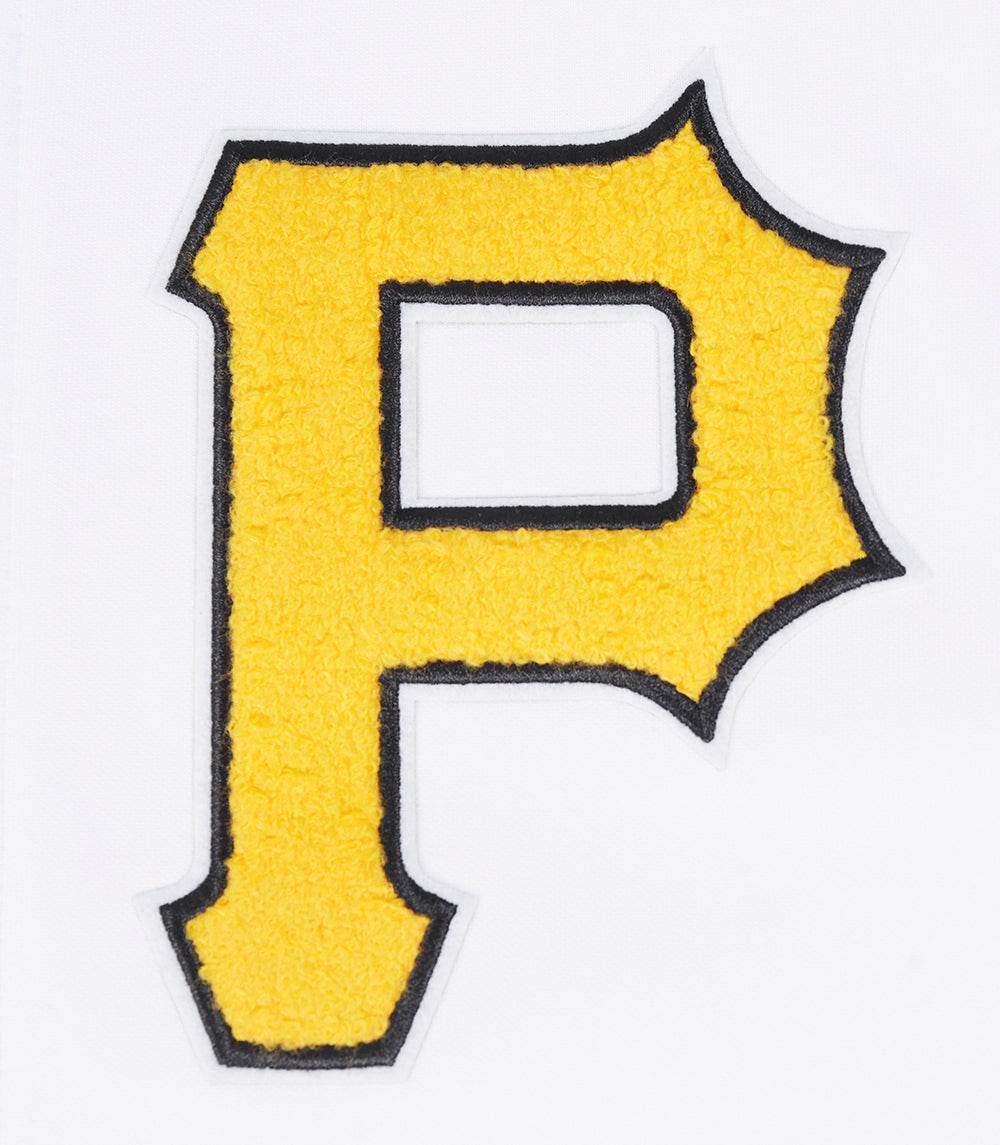 MLB PITTSBURGH PIRATES CLASSIC CHENILLE MEN'S FULL ZIP PULLOVER HOODIE (WHITE)