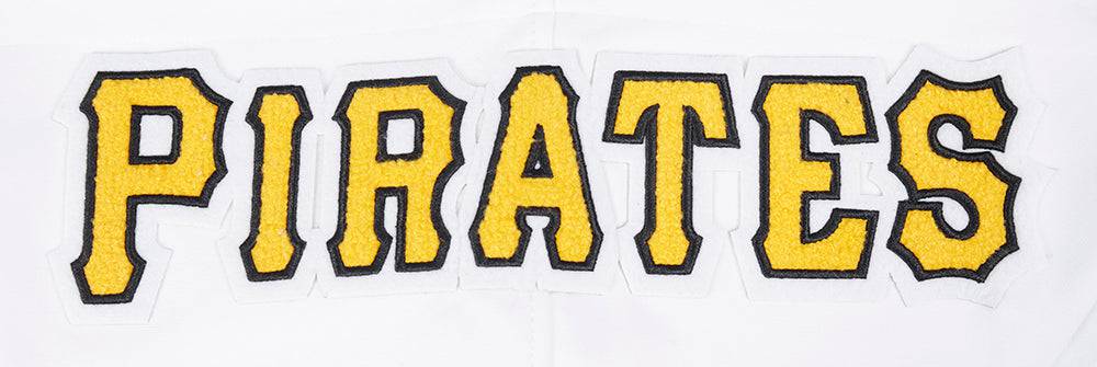 MLB PITTSBURGH PIRATES CLASSIC CHENILLE MEN'S FULL ZIP PULLOVER HOODIE (WHITE)