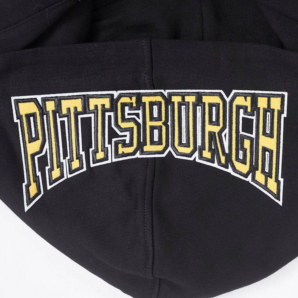 MLB PITTSBURGH PIRATES CREST EMBLEM MEN'S RIB PO HOODIE (BLACK/YELLOW)