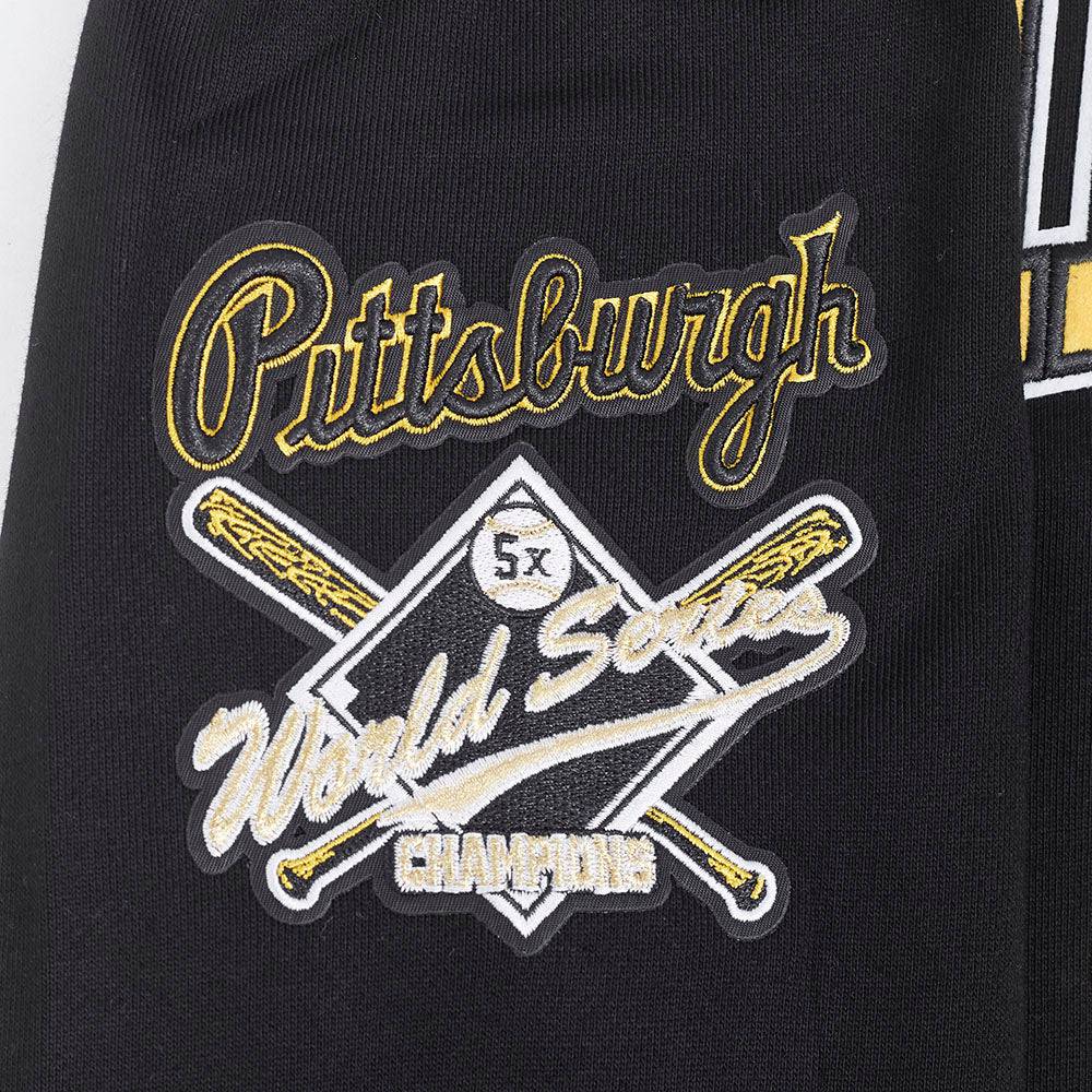 MLB PITTSBURGH PIRATES CREST EMBLEM MEN'S RIB PO HOODIE (BLACK/YELLOW)