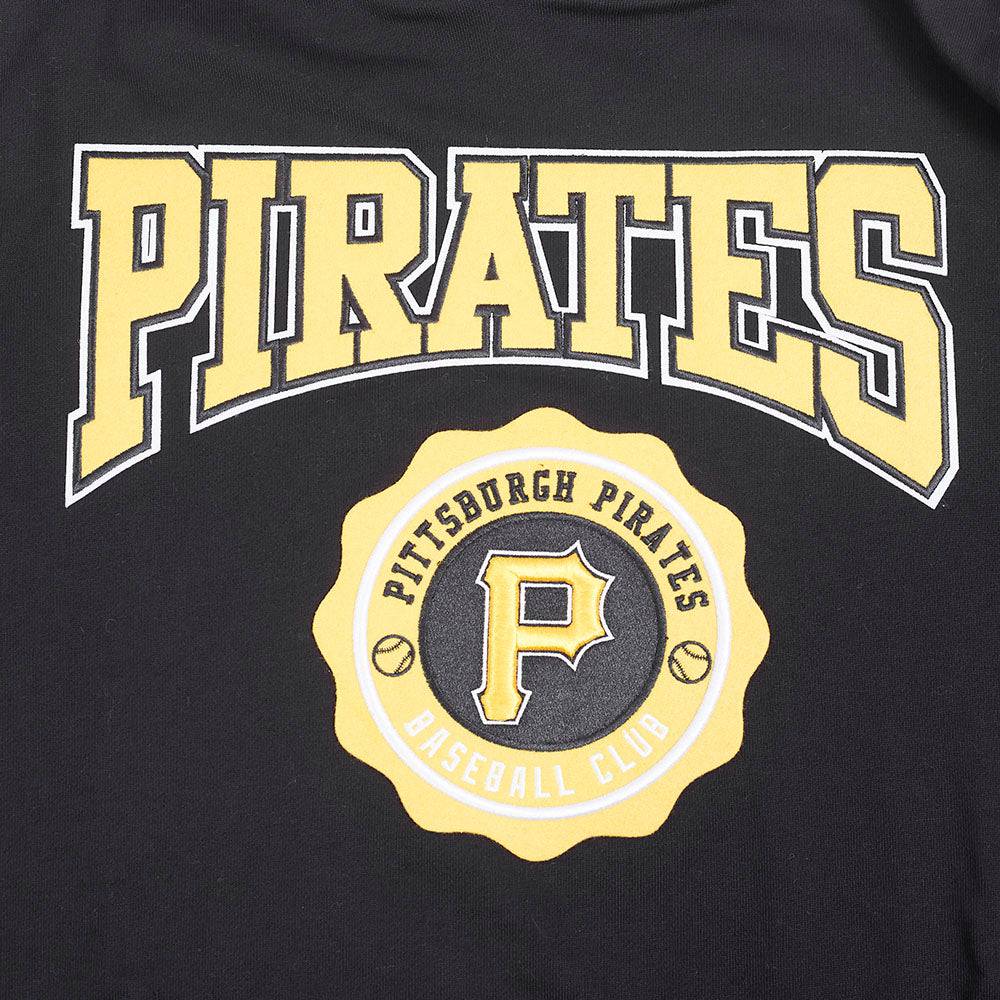 MLB PITTSBURGH PIRATES CREST EMBLEM MEN'S RIB PO HOODIE (BLACK/YELLOW)