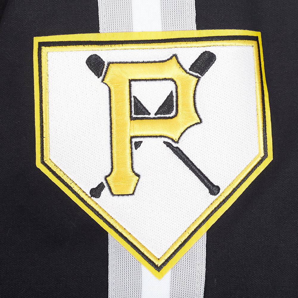 MLB PITTSBURGH PIRATES CURRENT LOGO PRO GAME DAY MEN'S DOUBLE KNIT JACKET (BLACK/SILVER/WHITE)