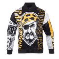 MLB PITTSBURGH PIRATES MASHUP MEN'S SATIN JACKET (BLACK)
