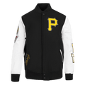 MLB PITTSBURGH PIRATES CLASSIC WOOL MEN'S VARSITY JACKET (BLACK/WHITE)