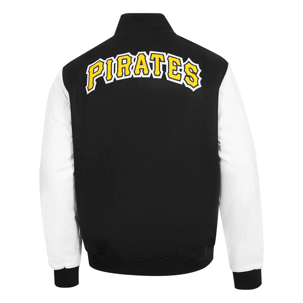 MLB PITTSBURGH PIRATES CLASSIC WOOL MEN'S VARSITY JACKET (BLACK/WHITE)