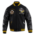 MLB PITTSBURGH PIRATES RETRO CLASSIC MEN'S RIB WOOL VARSITY JACKET (BLACK/YELLOW)