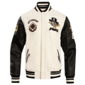 CHAQUETA UNIVERSITARIA RETRO CLÁSICA DE LANA ACANALADA PARA HOMBRE MLB PITTSBURGH PIRATES (BLANCO HUEVO/ NEGRO)