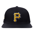 MLB PITTSBURGH PIRATES SCRIPT TAIL WOOL STRAPBACK (BLACK)