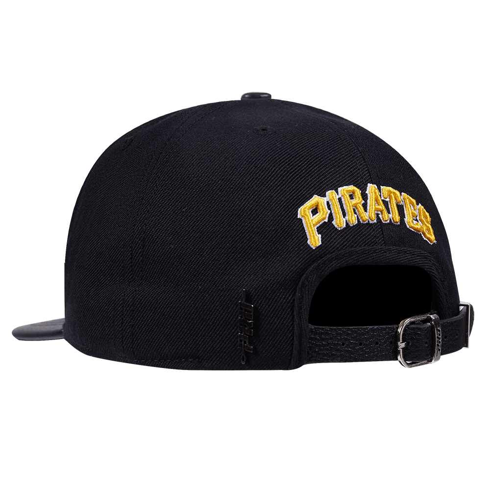 MLB PITTSBURGH PIRATES SCRIPT TAIL WOOL STRAPBACK (BLACK)
