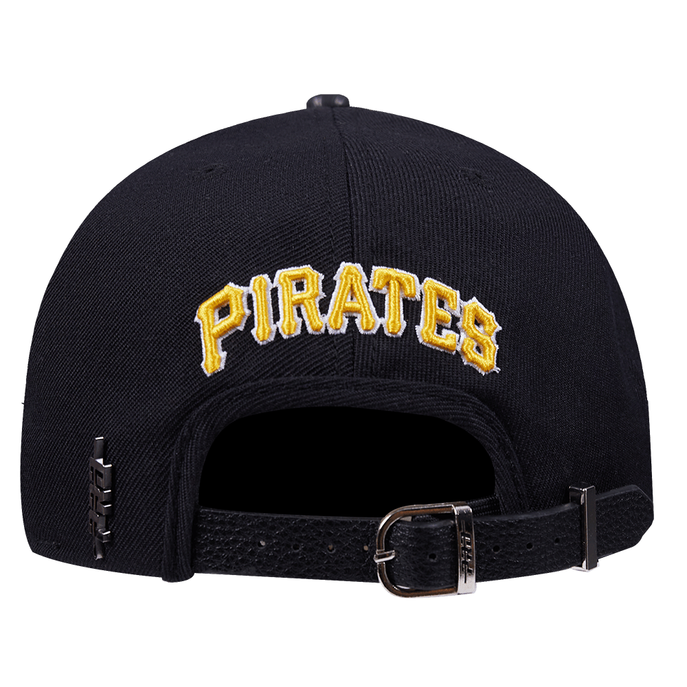 MLB PITTSBURGH PIRATES SCRIPT TAIL WOOL STRAPBACK (BLACK)