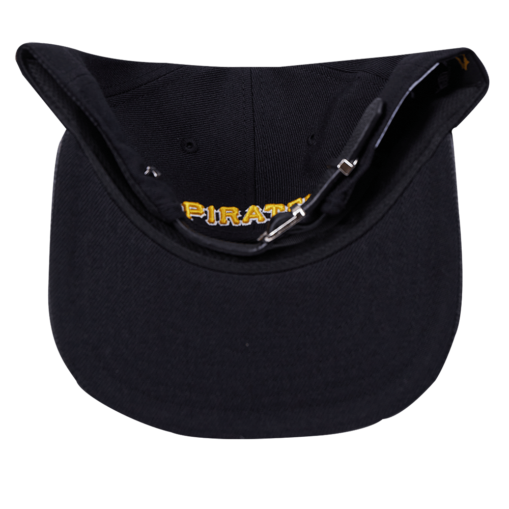 MLB PITTSBURGH PIRATES SCRIPT TAIL WOOL STRAPBACK (BLACK)
