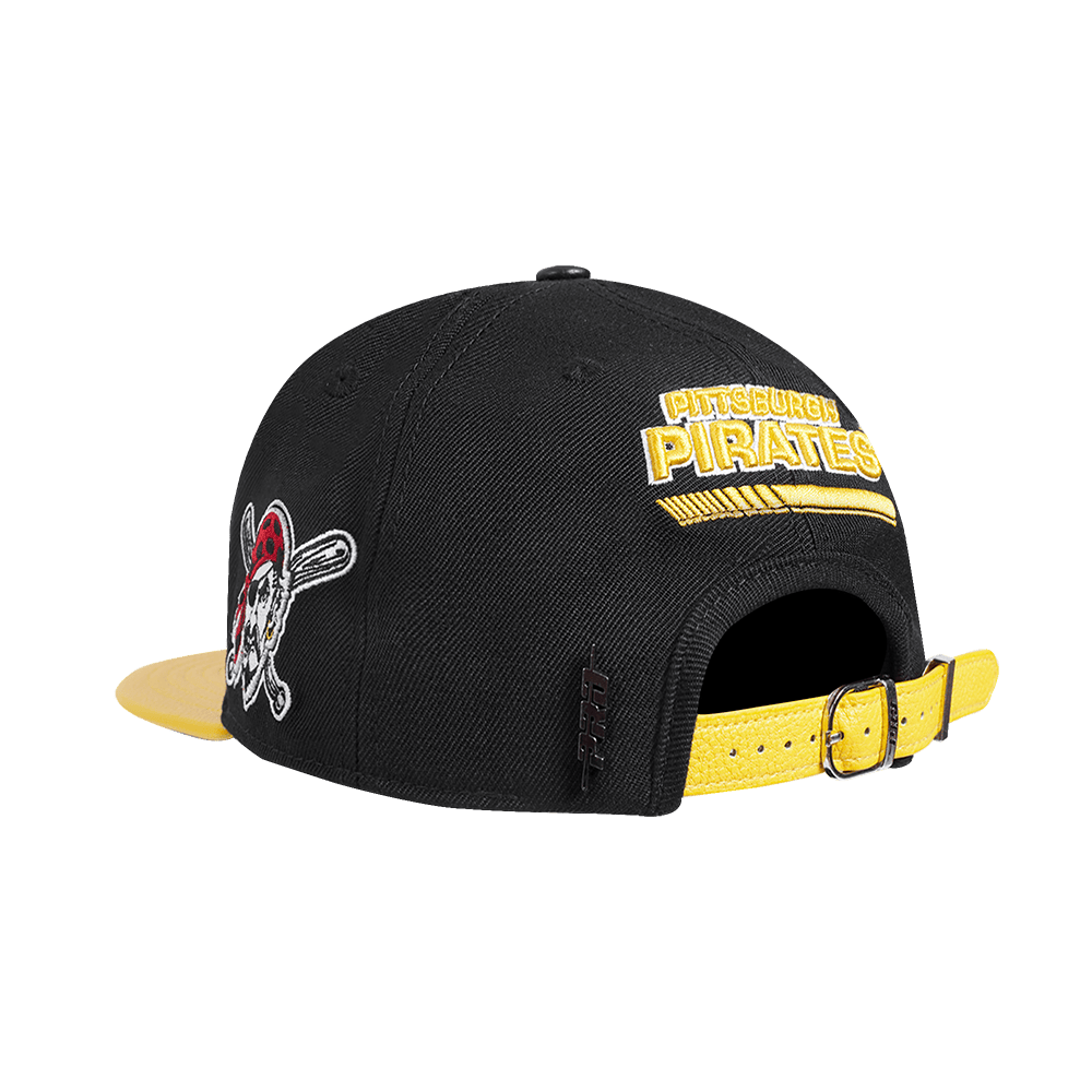 GORRA MLB PITTSBURGH PIRATES DE LANA CON LOGO FAST LANE Y CIERRE AJUSTABLE (NEGRA)
