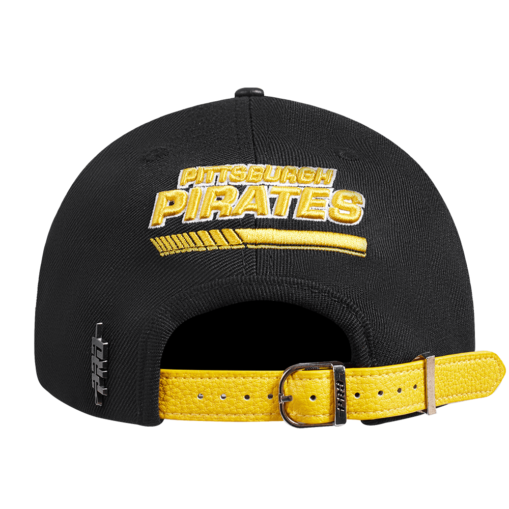 GORRA MLB PITTSBURGH PIRATES DE LANA CON LOGO FAST LANE Y CIERRE AJUSTABLE (NEGRA)