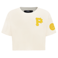 MLB PITTSBURGH PIRATES TRIPLE TONAL SINGLE JERSEY BOXY WOMEN'S TEE (EGGSHELL)