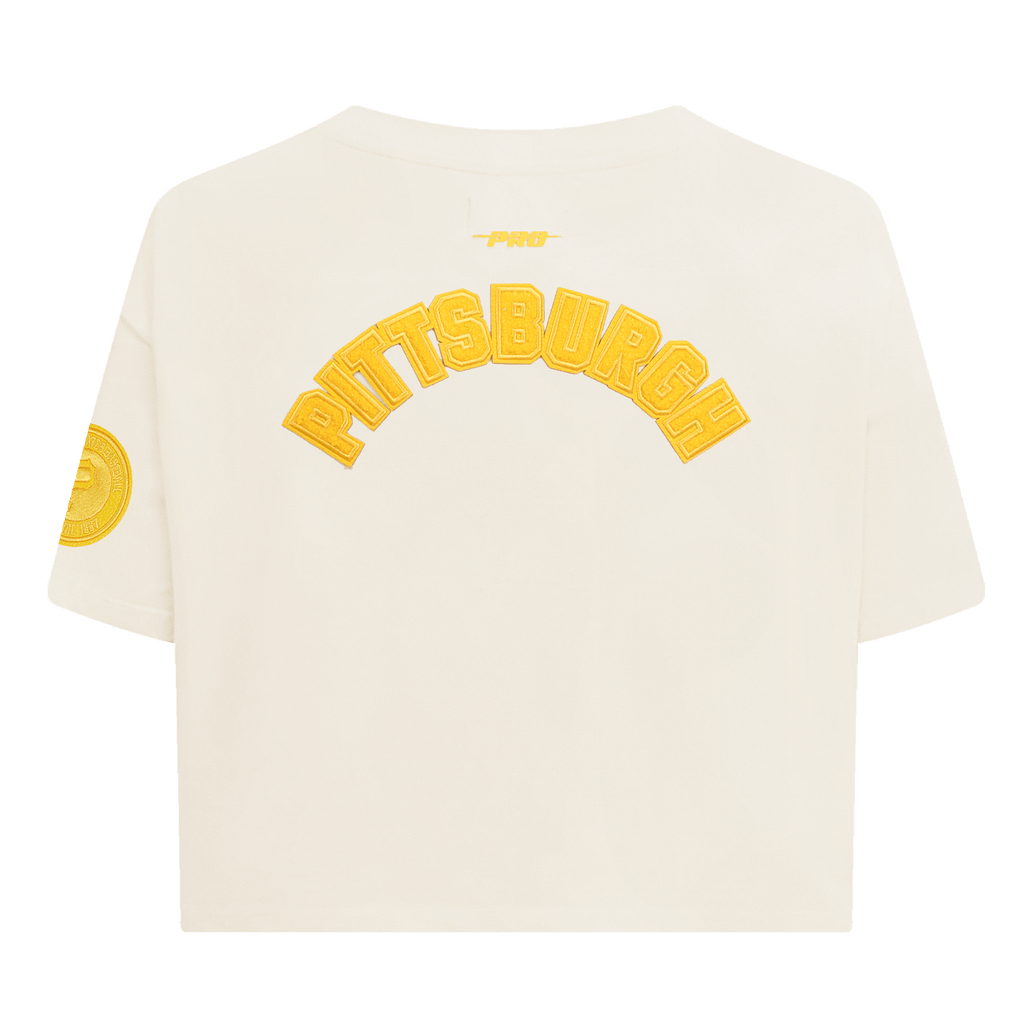 MLB PITTSBURGH PIRATES TRIPLE TONAL SINGLE JERSEY BOXY WOMEN'S TEE (EGGSHELL)