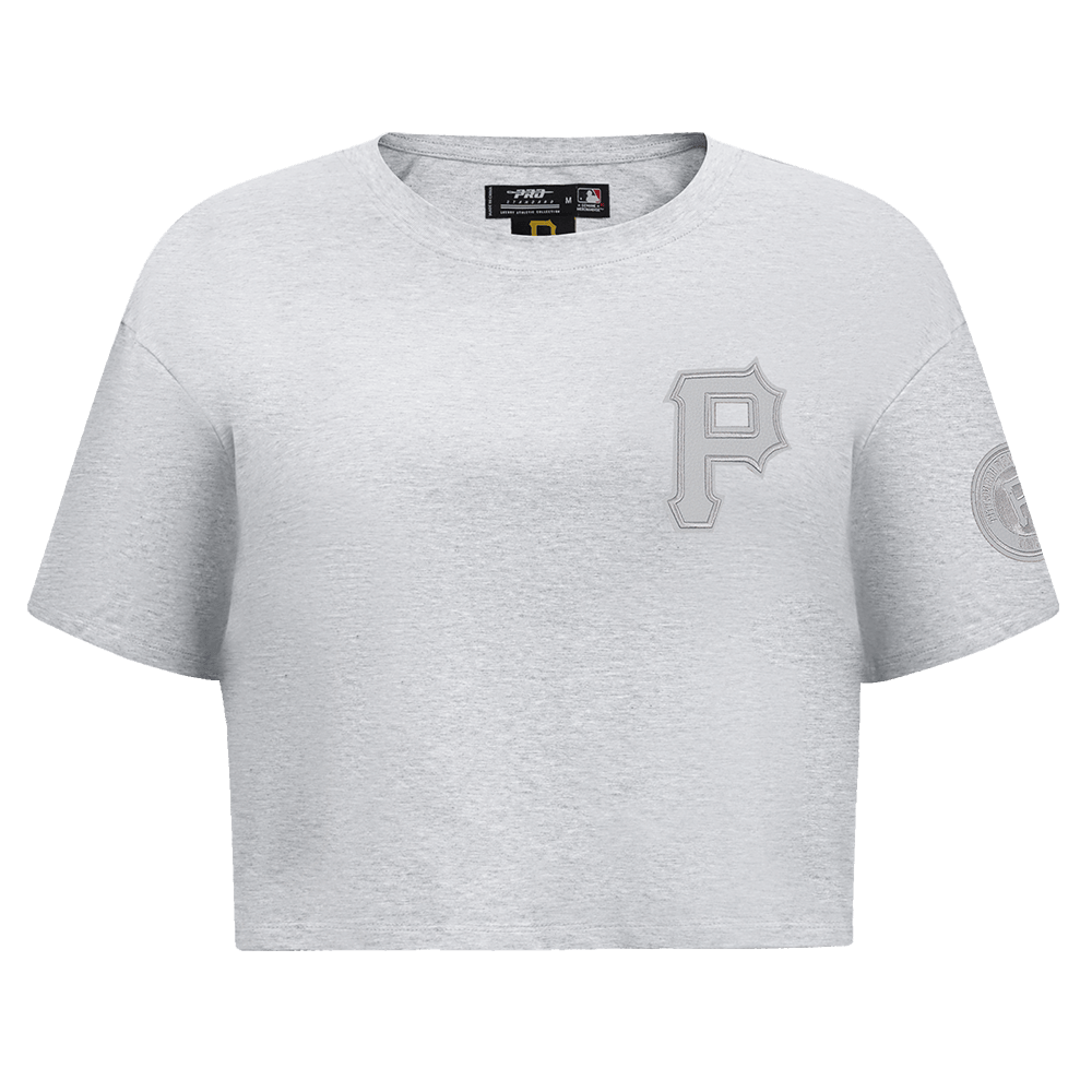 MLB PITTSBURGH PIRATES TRIPLE TONAL SINGLE JERSEY BOXY WOMEN'S TEE (HEATHER GREY)