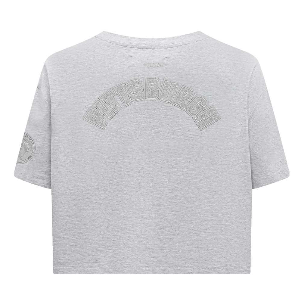MLB PITTSBURGH PIRATES TRIPLE TONAL SINGLE JERSEY BOXY WOMEN'S TEE (HEATHER GREY)