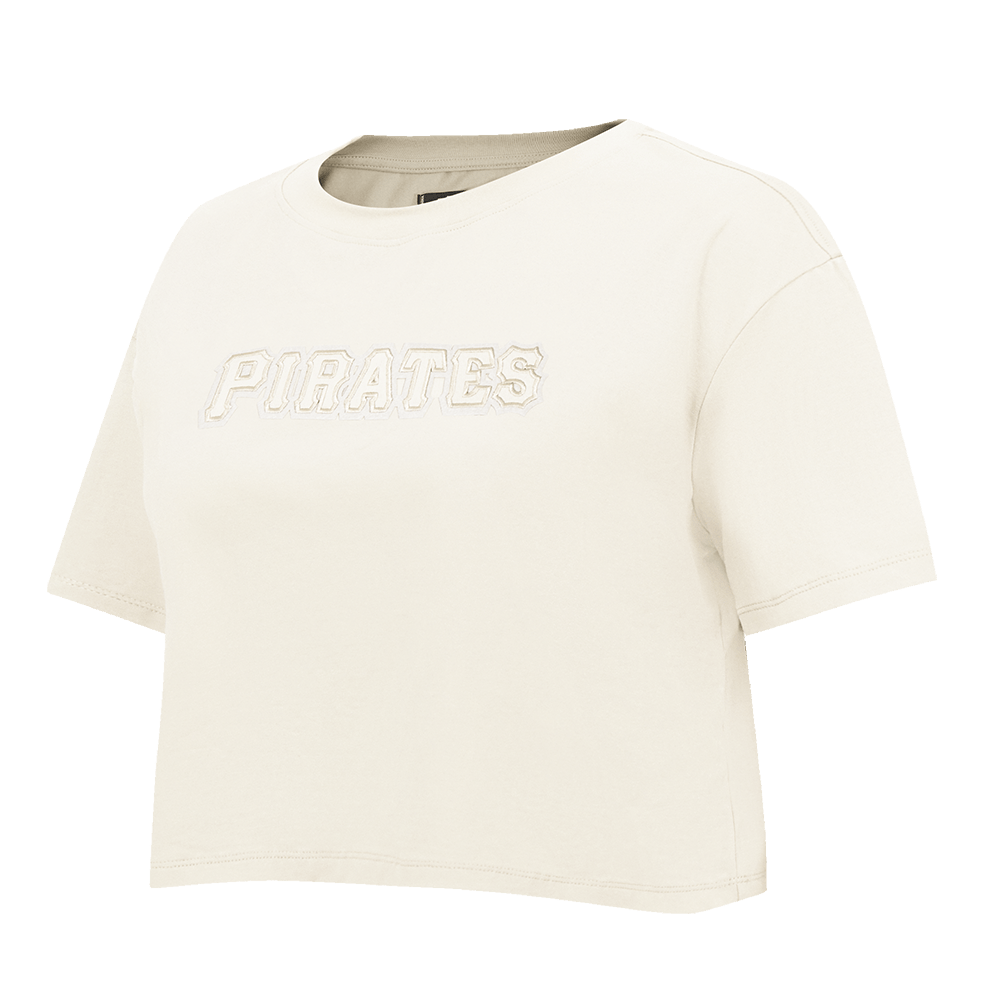 MLB PITTSBURGH PIRATES NEUTRAL WOMEN'S BOXY TOP (EGGSHELL)
