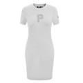 MLB PITTSBURGH PIRATES TRIPLE TONAL WOMEN'S BODYCON DRESS (HEATHER GREY)
