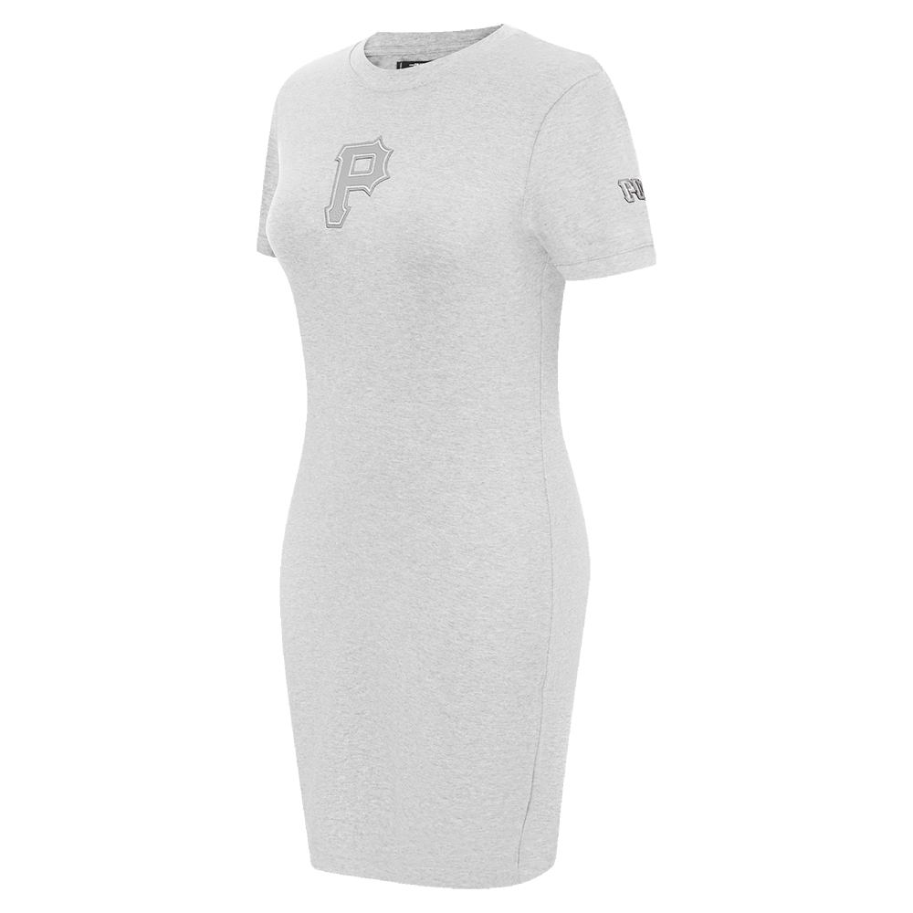 MLB PITTSBURGH PIRATES TRIPLE TONAL WOMEN'S BODYCON DRESS (HEATHER GREY)