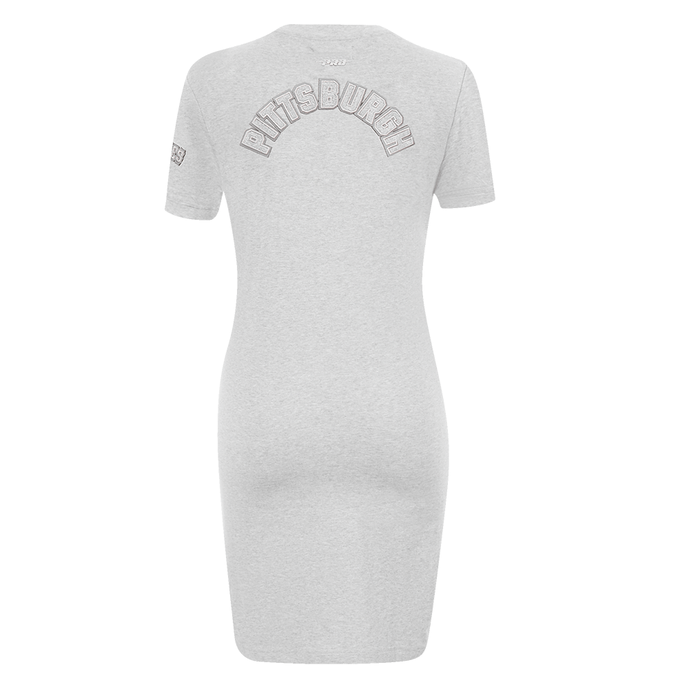 MLB PITTSBURGH PIRATES TRIPLE TONAL WOMEN'S BODYCON DRESS (HEATHER GREY)