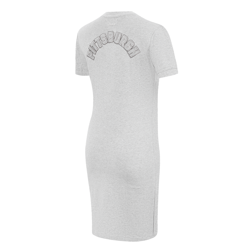 MLB PITTSBURGH PIRATES TRIPLE TONAL WOMEN'S BODYCON DRESS (HEATHER GREY)