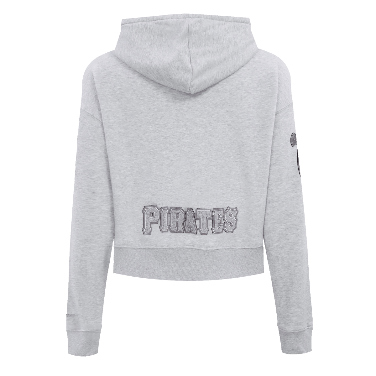 MLB PITTSBURGH PIRATES TRIPLE TONAL WOMEN'S DOUBLE KNIT FULL ZIP HOODIE (HEATHER GREY)