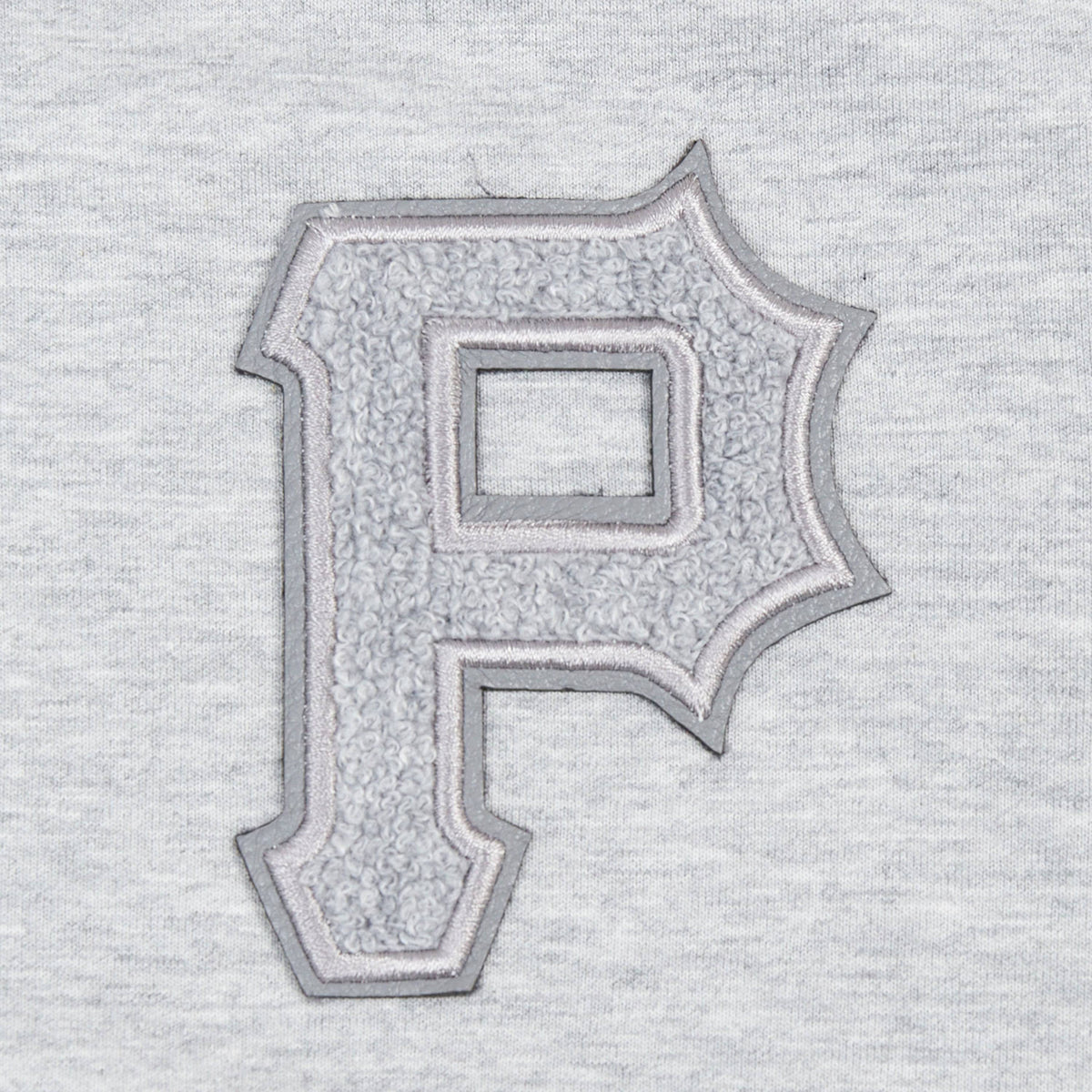 MLB PITTSBURGH PIRATES TRIPLE TONAL WOMEN'S DOUBLE KNIT FULL ZIP HOODIE (HEATHER GREY)